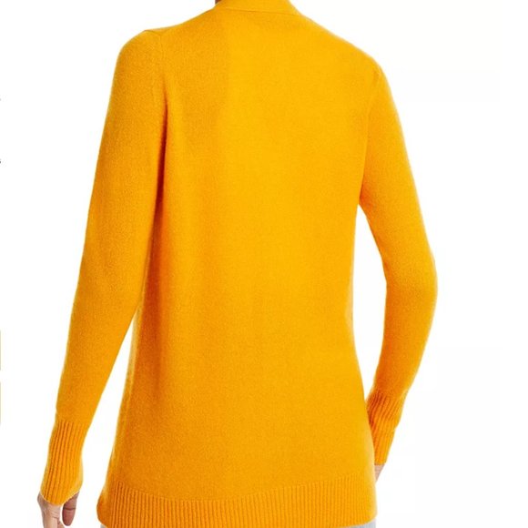 C by Bloomingdale's Cashmere Grandfather Cardigan-100% Cashmere-gold-NWT - Picture 4 of 6